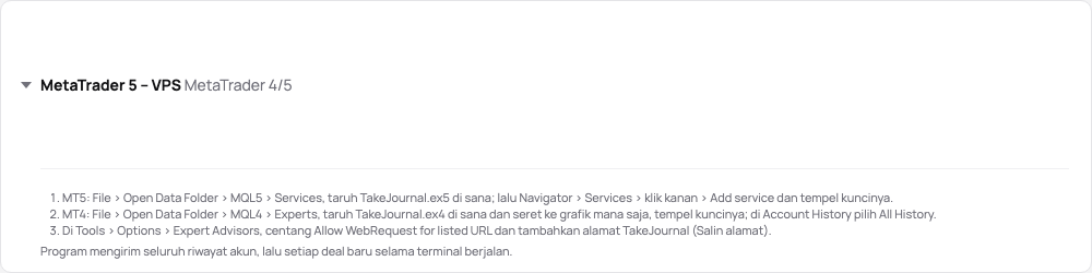 Kartu koneksi MetaTrader di demo: statusnya, unduhan, dan langkah-langkahnya